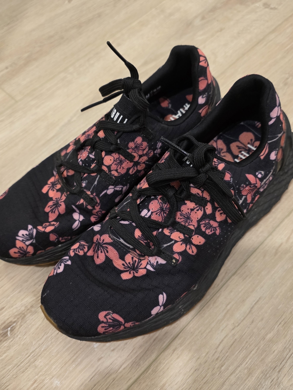 Women’s No BULL Black Floral Lace-Up Athletic Sneakers